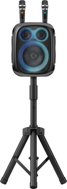 AT&T Essentials 120W Karaoke Bluetooth Speaker with Two Wireless Microphones + Stand