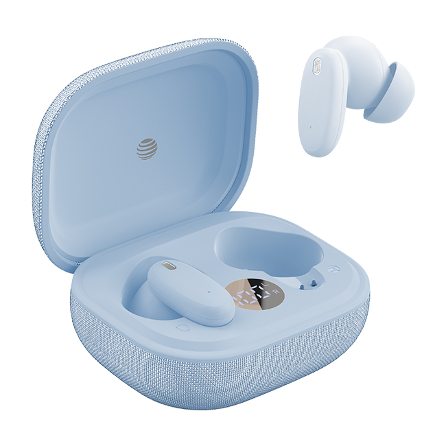 AT&T Essentials True Wireless Pro Earbuds - Blue  (Product view 2)