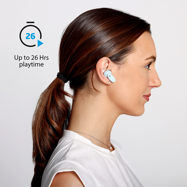 AT&T Essentials True Wireless Pro Earbuds - Blue  (Product view 5)