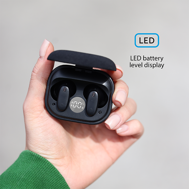 AT&T Essentials True Wireless Pro Earbuds - Blue  (Product view 6)