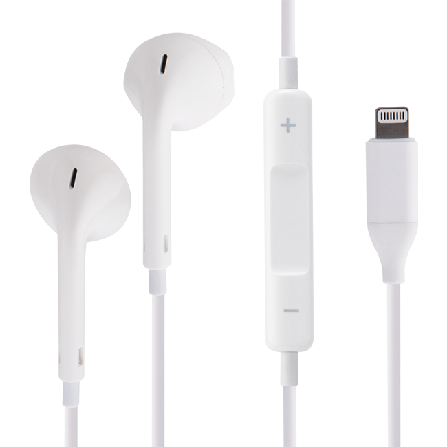 AT&T Lightning Corded Earbuds - White  (Product view 2)