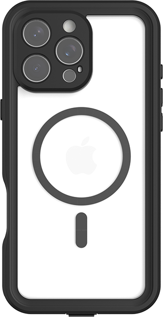 Body Glove Tidal Waterproof with MagSafe Case - iPhone 16 Pro Max - Black/Clear  (Product view 1)