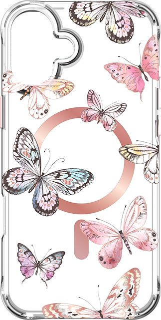 Karma by Body Glove Pink Butterflies with MagSafe Case - iPhone 16 Plus - Multi  (Product view 1)