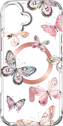 Karma by Body Glove Pink Butterflies with MagSafe Case - iPhone 16 Plus