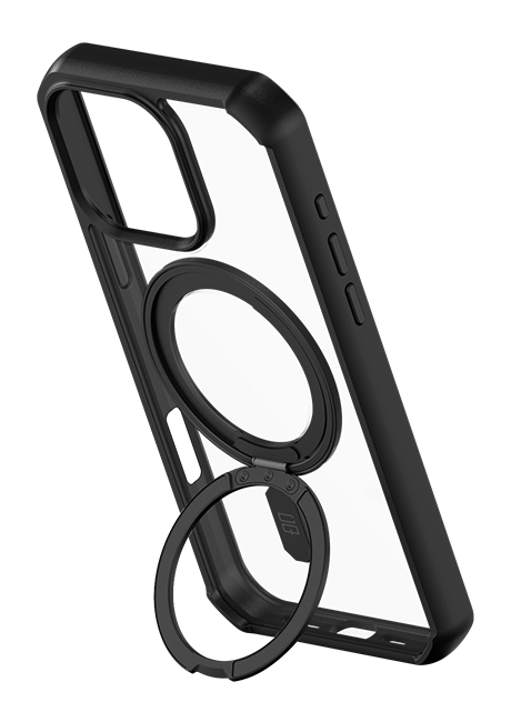 CQ x Carson & Quinn Rise with MagSafe + Kickstand Case - iPhone 16 Pro Max - Clear/Black  (Product view 4)