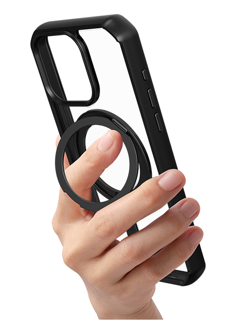 CQ x Carson & Quinn Rise with MagSafe + Kickstand Case - iPhone 16 Pro Max - Clear/Black  (Product view 5)