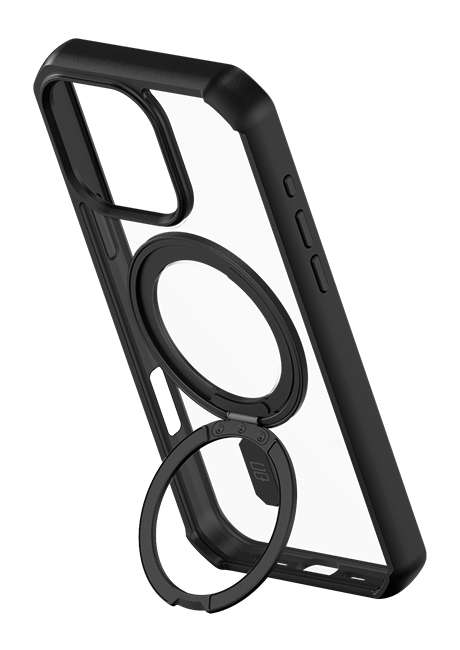 CQ x Carson & Quinn Rise with MagSafe + Kickstand Case - iPhone 16 Pro - Clear/Black  (Product view 4)