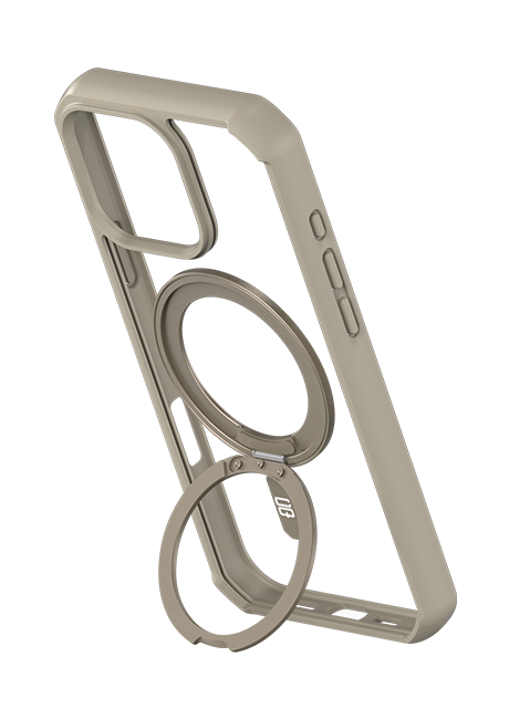 CQ x Carson & Quinn Rise with MagSafe + Kickstand Case - iPhone 16 Pro - Clear/Beige Gold  (Product view 4)