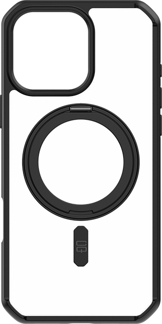 CQ x Carson & Quinn Rise with MagSafe + Kickstand Case - iPhone 16 Pro - Clear/Black  (Product view 1)