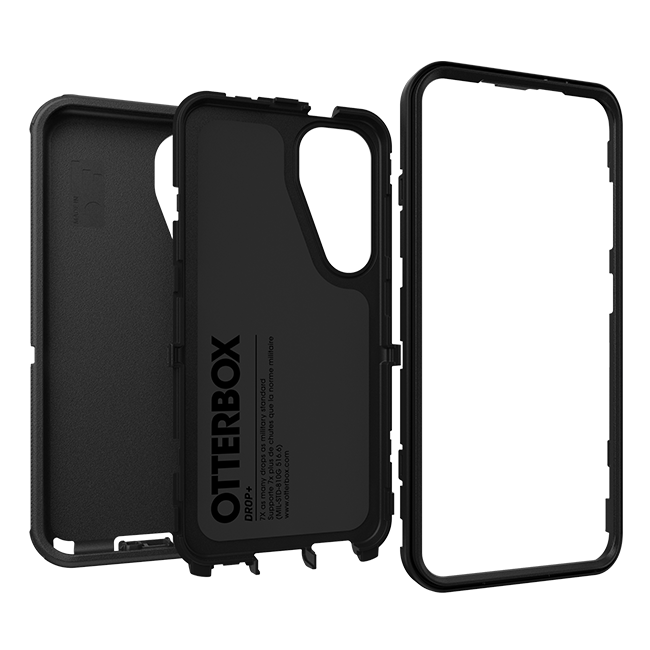 OtterBox Defender Pro Series Case - Samsung Galaxy S25 - Black  (Product view 3)