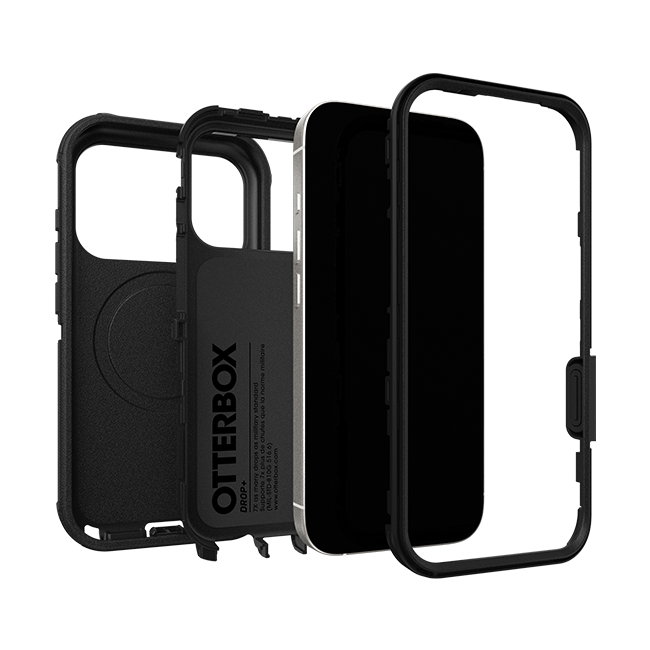 OtterBox Defender Pro Series MagSafe Case - iPhone 17 Pro - Black  (Product view 3)