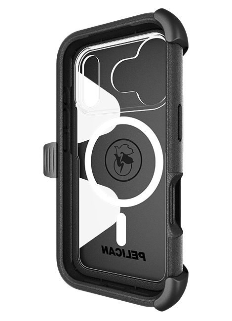 Pelican Voyager MagSafe Case w/Holster - iPhone 17 Pro - Clear/Black  (Product view 4)