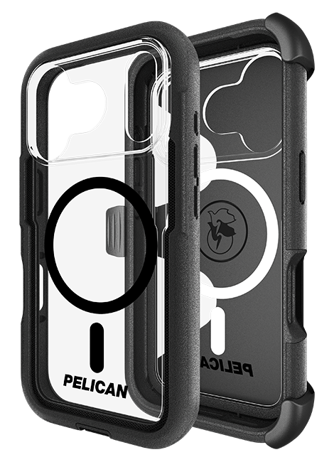 Pelican Voyager MagSafe Case w/Holster - iPhone 17 Pro - Clear/Black  (Product view 6)