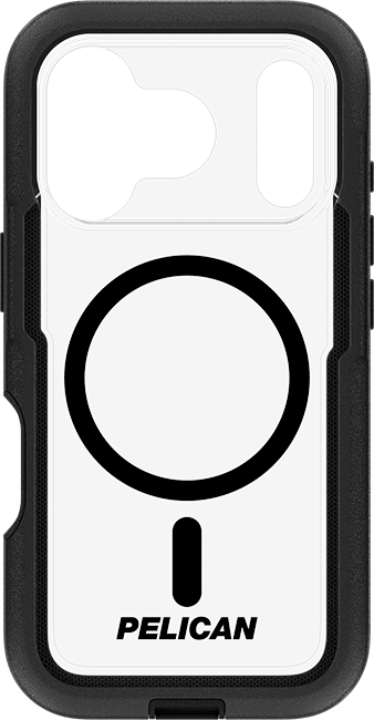 Pelican Voyager MagSafe Case w/Holster - iPhone 17 Pro - Clear/Black  (Product view 1)