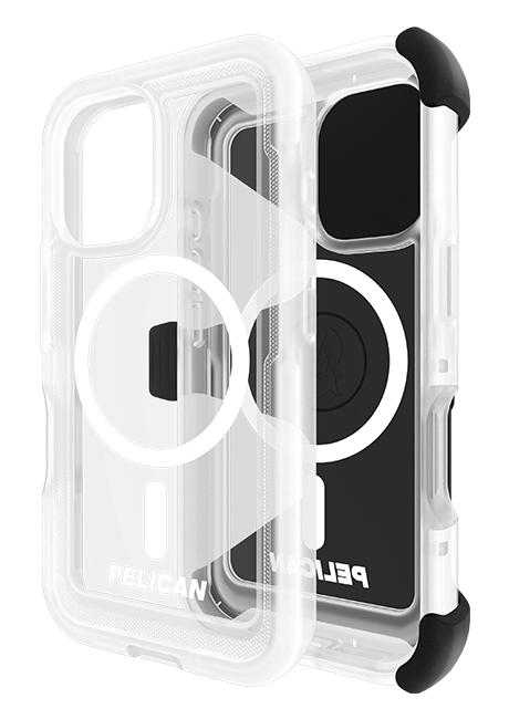 Pelican Voyager with MagSafe Case and Holster - iPhone 16 - Clear  (Product view 4)