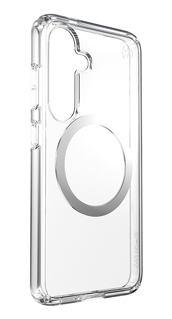 Speck Presidio Perfect Clear Case + Chrome Magnet - Samsung Galaxy S25 - Clear  (Product view 2)