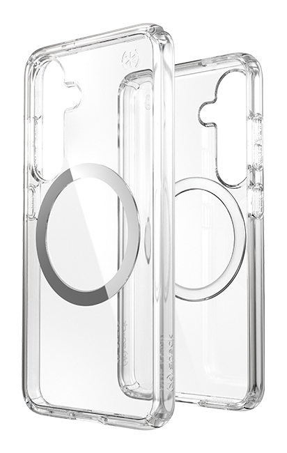 Speck Presidio Perfect Clear Case + Chrome Magnet - Samsung Galaxy S25 - Clear  (Product view 4)