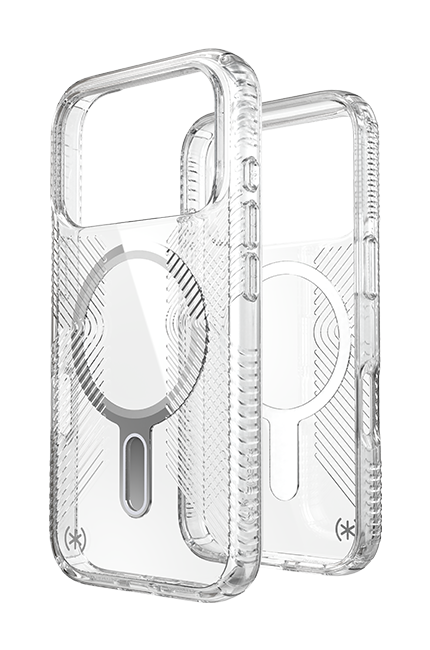 Speck Presidio Perfect Grip Chrome ClickLock MagSafe Case - iPhone 17 Pro - Clear  (Product view 2)
