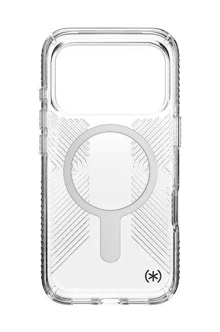 Speck Presidio Perfect Grip Chrome ClickLock MagSafe Case - iPhone 17 Pro - Clear  (Product view 4)