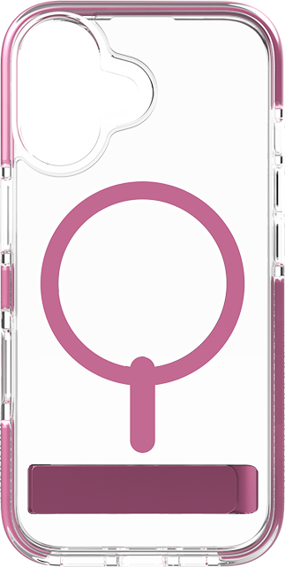Zagg Piccadilly Snap Case with Kickstand and MagSafe - iPhone 16 - Clear Pink  (Product view 1)
