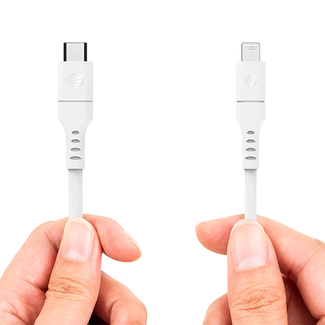 AT&T Essentials 6ft USB C to Lightning Cable - White  (Product view 2)