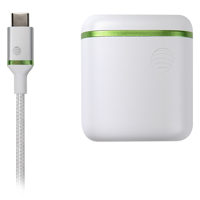 AT&T 30W USB-C Wall Block with Type C Cable - White  (Product view 4)