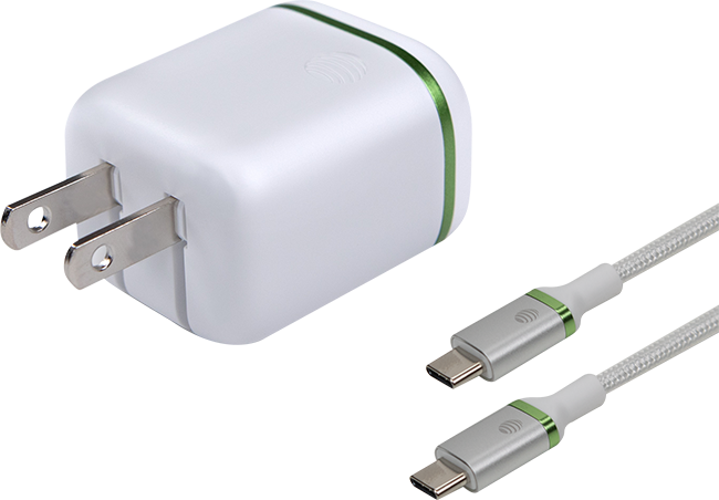 AT&T 30W USB-C Wall Block with Type C Cable - White  (Product view 1)