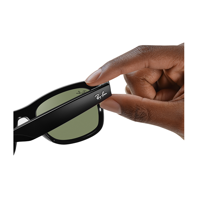 Ray-Ban Meta Wayfarer Standard Smart Glasses - Shiny Black - Green  (Product view 6)
