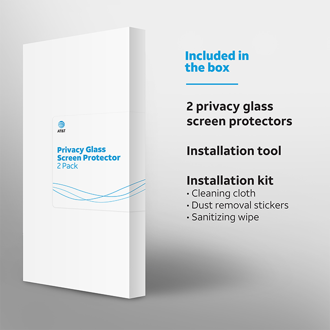 AT&T Essentials Tempered Glass 2 Pack Privacy Screen Protectors - iPhone 16 Plus/15 Plus - Clear  (Product view 6)