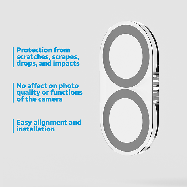 AT&T Essentials Tempered Glass 2 Pack Screen Protectors + 2 Pack Camera Protectors - iPhone 16 Plus - Clear  (Product view 5)