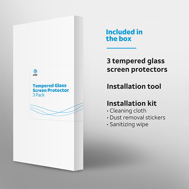 AT&T Essentials Tempered Glass 3 Pack Screen Protectors - iPhone 15 Pro - Clear  (Product view 5)