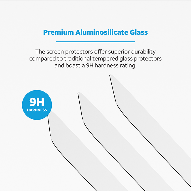 AT&T Essentials Tempered Glass 3 Pack Screen Protectors - iPhone 15 Pro - Clear  (Product view 6)