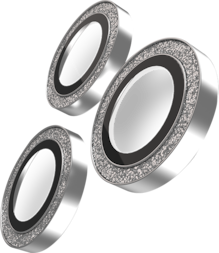 Pure 3 Silver Glitter Camera Protectors - iPhone 17 Pro Max/17 Pro