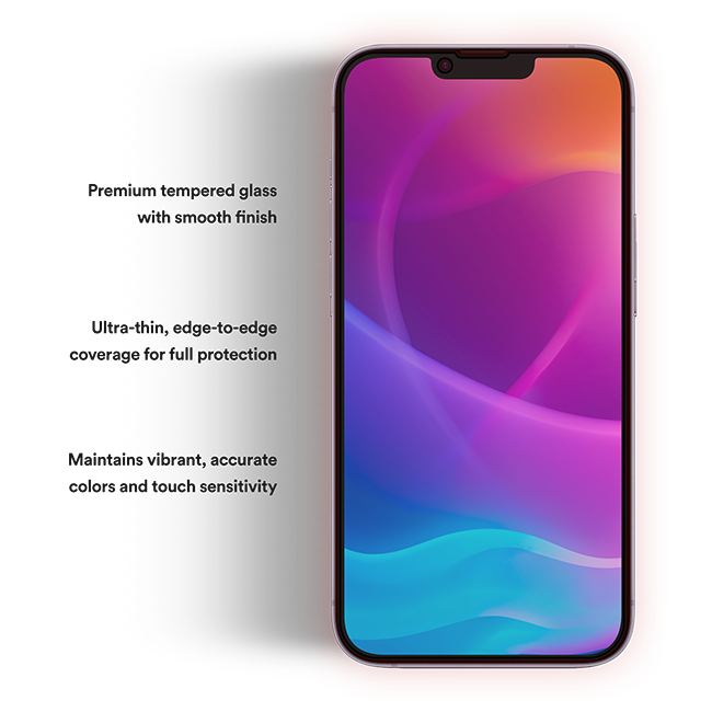 BodyGuardz Red Light Converter Screen Protector - iPhone 16e/14/13 Pro - Clear  (Product view 5)