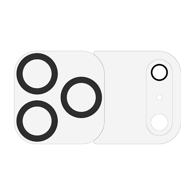 DuraGlass Modular 3-Piece Camera Lens Protector - iPhone 17 Pro - Clear  (Product view 2)