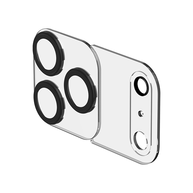 DuraGlass Modular 3-Piece Camera Lens Protector - iPhone 17 Pro - Clear  (Product view 3)