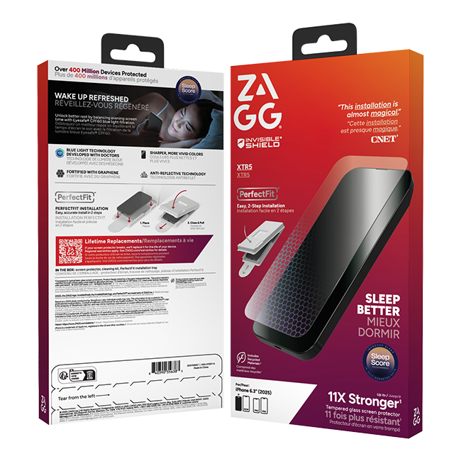 ZAGG Invisible Shield XTR5 Screen Protector - iPhone 17/16 Pro - Clear  (Product view 5)