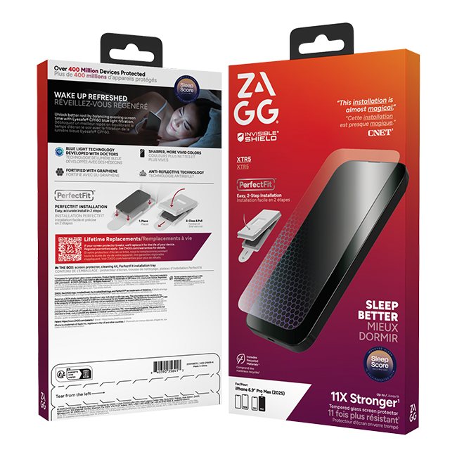 ZAGG Invisible Shield XTR5 Screen Protector - iPhone 17 Pro Max - Clear  (Product view 5)