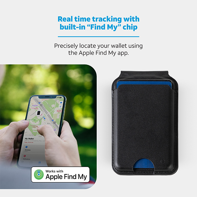 AT&T Essentials Magnetic Wallet with Built in Find My - Black  (Product view 2)