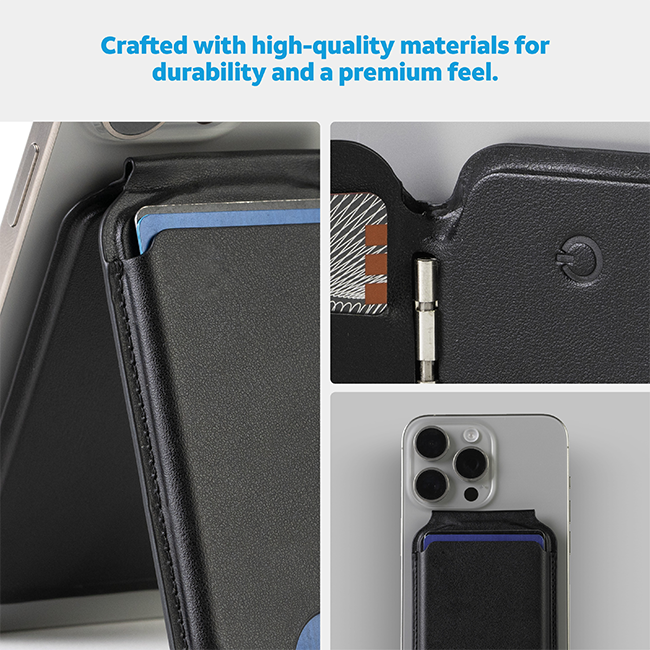 AT&T Essentials Magnetic Wallet with Built in Find My - Black  (Product view 6)