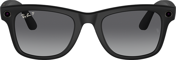 Ray-Ban Meta Wayfarer Large Smart Glasses - Matte Black Polarized - Gradient Graphite  (Product view 1)