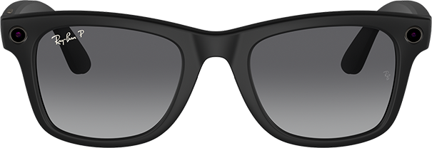 Ray-Ban Meta Wayfarer Standard Smart Glasses - Matte Black - Gradient Graphite  (Product view 1)