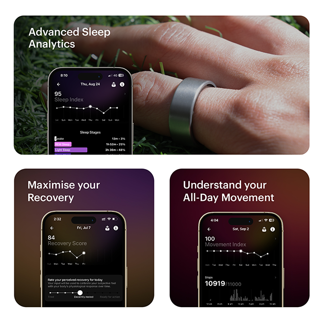Ultrahuman Ring AIR - Raw Titanium  (Product view 6)