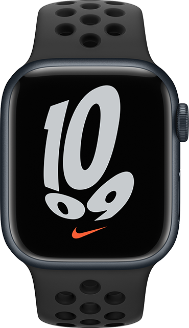 Apple Watch Nike Series 7 - 41mm - Midnight Aluminum Anthracite Black Sport  (Product view 1)