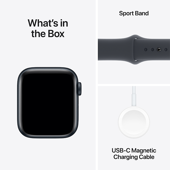 Apple Watch SE 2nd Gen (2022) - 40mm - Midnight Aluminum Midnight Sport S-M  (Product view 8)