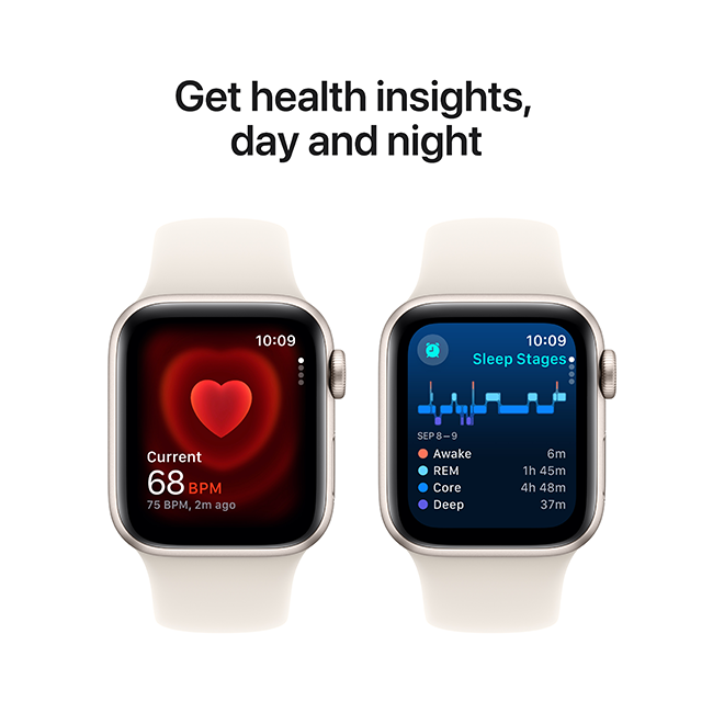 Apple Watch SE 2nd Gen (2022) - 40mm - Starlight Aluminum Starlight Sport M-L  (Product view 6)