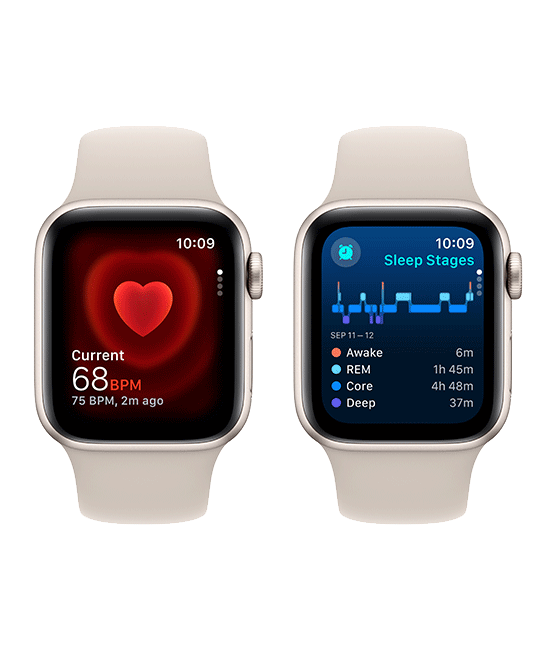 Apple Watch SE 2nd Gen (2022) - 40mm - Starlight Aluminum Starlight Sport S-M  (Product view 6)