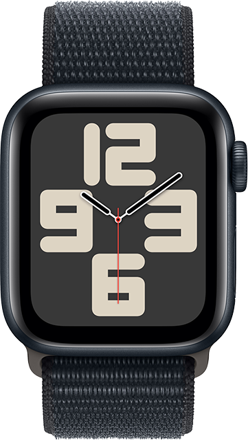 Apple Watch SE 2nd Gen (2022) - 40mm - Midnight Aluminum Midnight Sport Loop  (Product view 1)