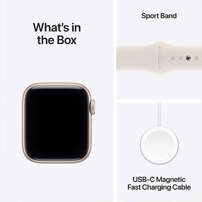 Apple Watch SE 3 40mm - Starlight Aluminum Starlight Sport Band S-M  (Product view 9)
