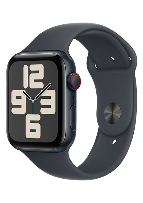 Apple Watch SE 2nd Gen (2022) - 44mm - Midnight Aluminum Midnight Sport S-M  (Product view 2)